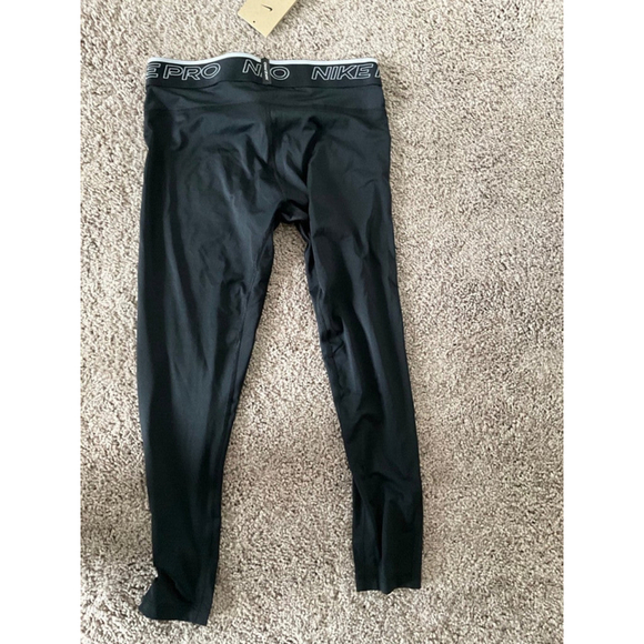 Nike Pro Dri Fit 3/4 Black Tights - Picture 6 of 12